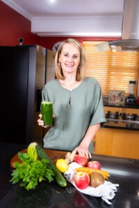 Green juice in a glass